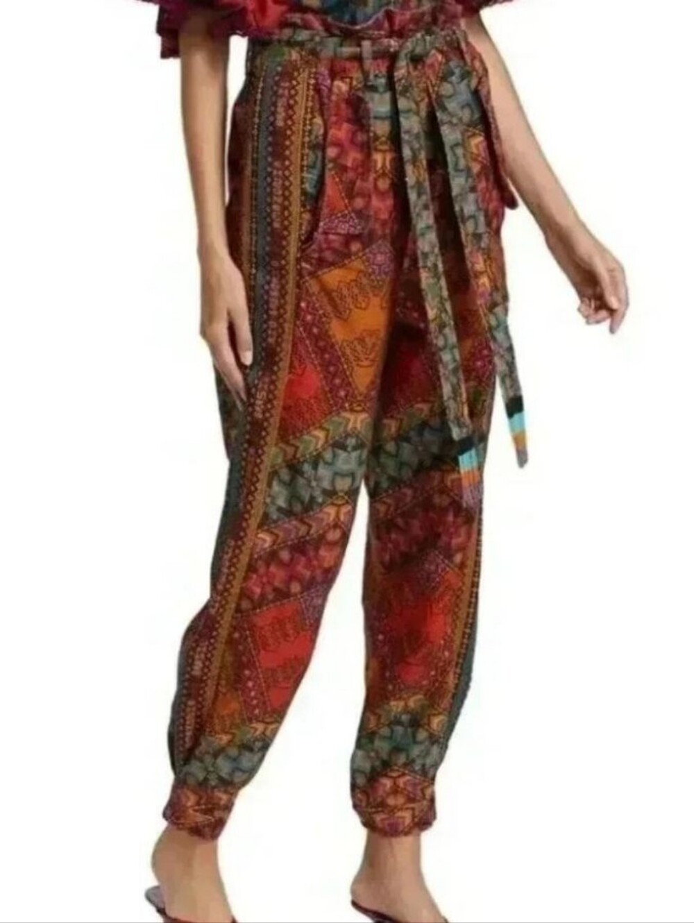 Farm Rio Paperbag Pants Size Large
